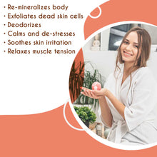 Load image into Gallery viewer, Himalayan Pink Salt Bath Ball by Pride of India – Easily Soluble – Good for Refreshing &amp; Hydrating Bath – Mineral Rich Spa Ritual – Easy to Use - Ideal Gift for Any Occasion
