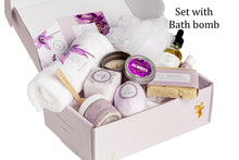 Load image into Gallery viewer, Bath Bomb and Shower Steamer Lizush All Natural Lavender Gift Box with - bath &amp; body products
