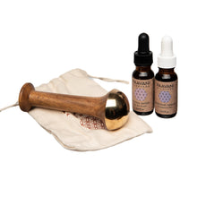 Load image into Gallery viewer, Radiant Skin Ritual | Ayurvedic Kansa Wand Facial Massage Kit
