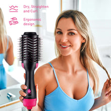 Load image into Gallery viewer, Hair Styling Power Bundle: One Step Hair Dryer &amp; Volumizer Brush + Professional Salon Quality Flat Iron Hair Straightener With Free Travel Straightener
