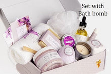 Load image into Gallery viewer, Bath Bomb and Shower Steamer Lizush All Natural Lavender Gift Box with - bath &amp; body products
