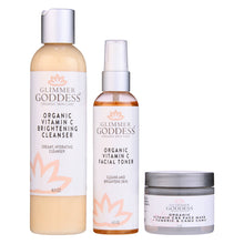 Load image into Gallery viewer, Vitamin C Brighter Skin Organic Skin Care 3 Step Cleansing Kit
